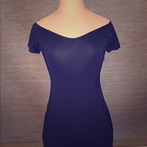 Missguided Navy Casual Cotton Dress
